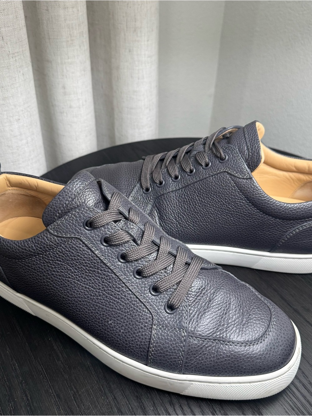 Christian Louboutin Rantulow Orlato Sneakers Leather Dark Gray 44 - Picture 4 of 8